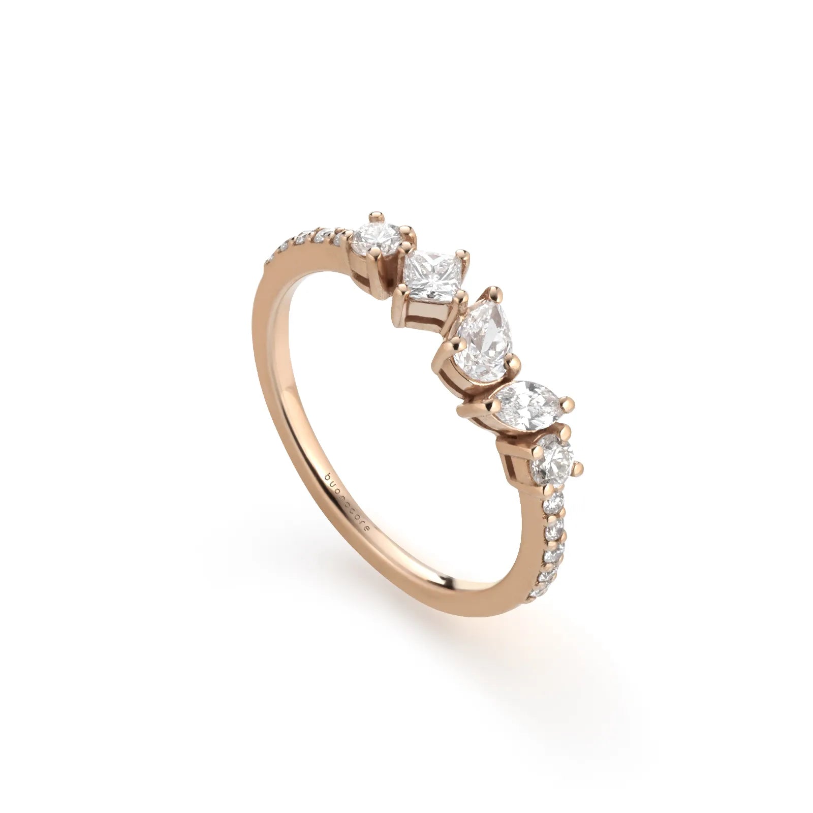 Anello BUONOCORE con Pietre di fantasia in Oro Rosa e Diamanti
