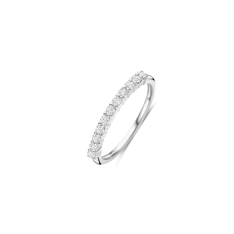 Anello Argento Veretta con Zirconi