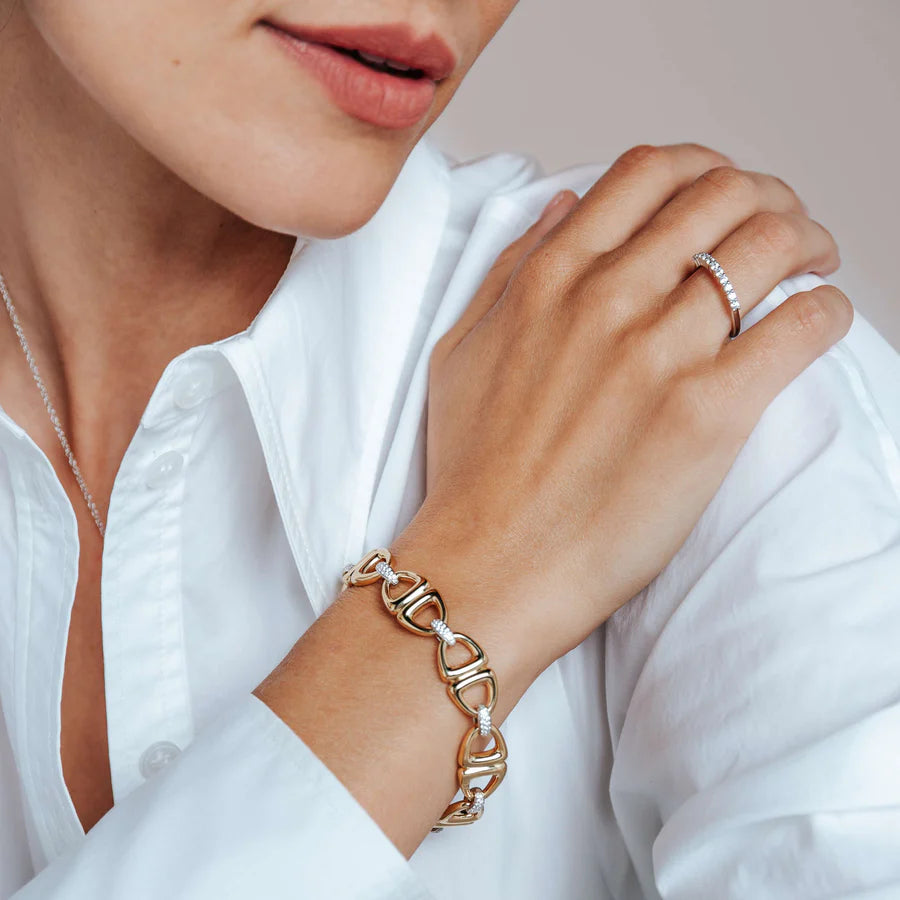 Anello Argento Veretta con Zirconi