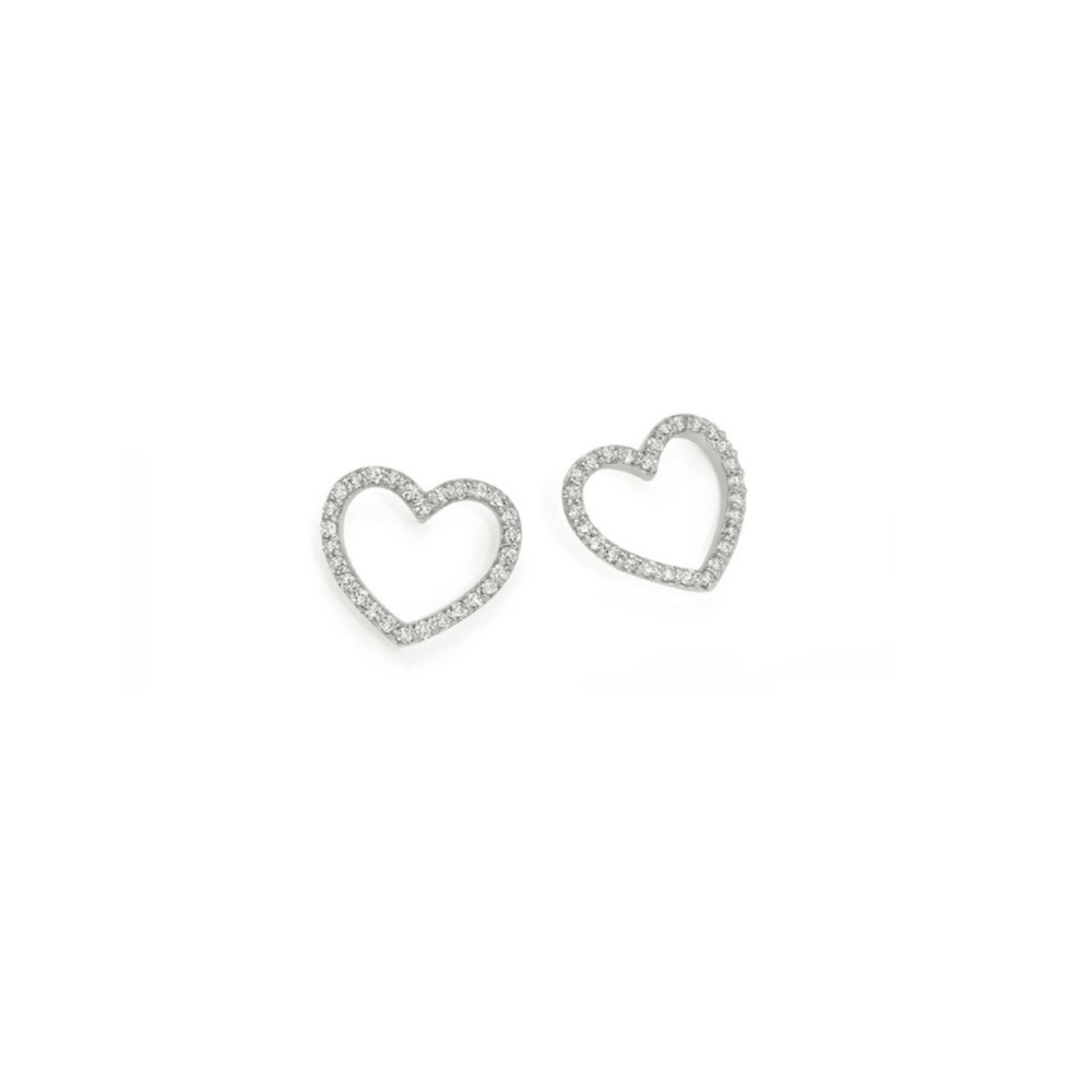 Orecchini Cuore in Oro e Diamanti