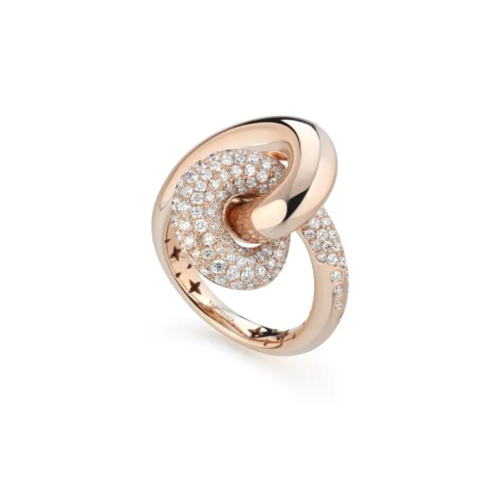 Anello BUONOCORE Loopy con nodo in Oro e Diamanti