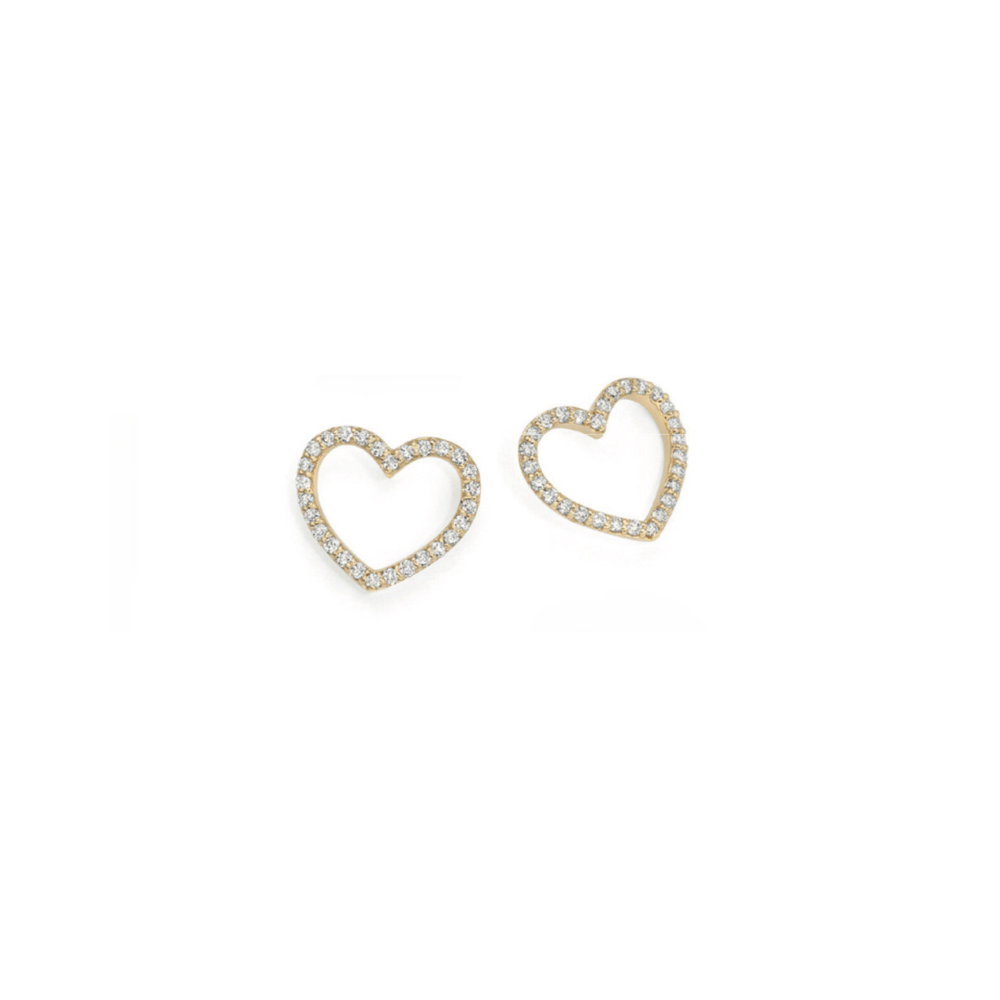 Orecchini Cuore in Oro e Diamanti