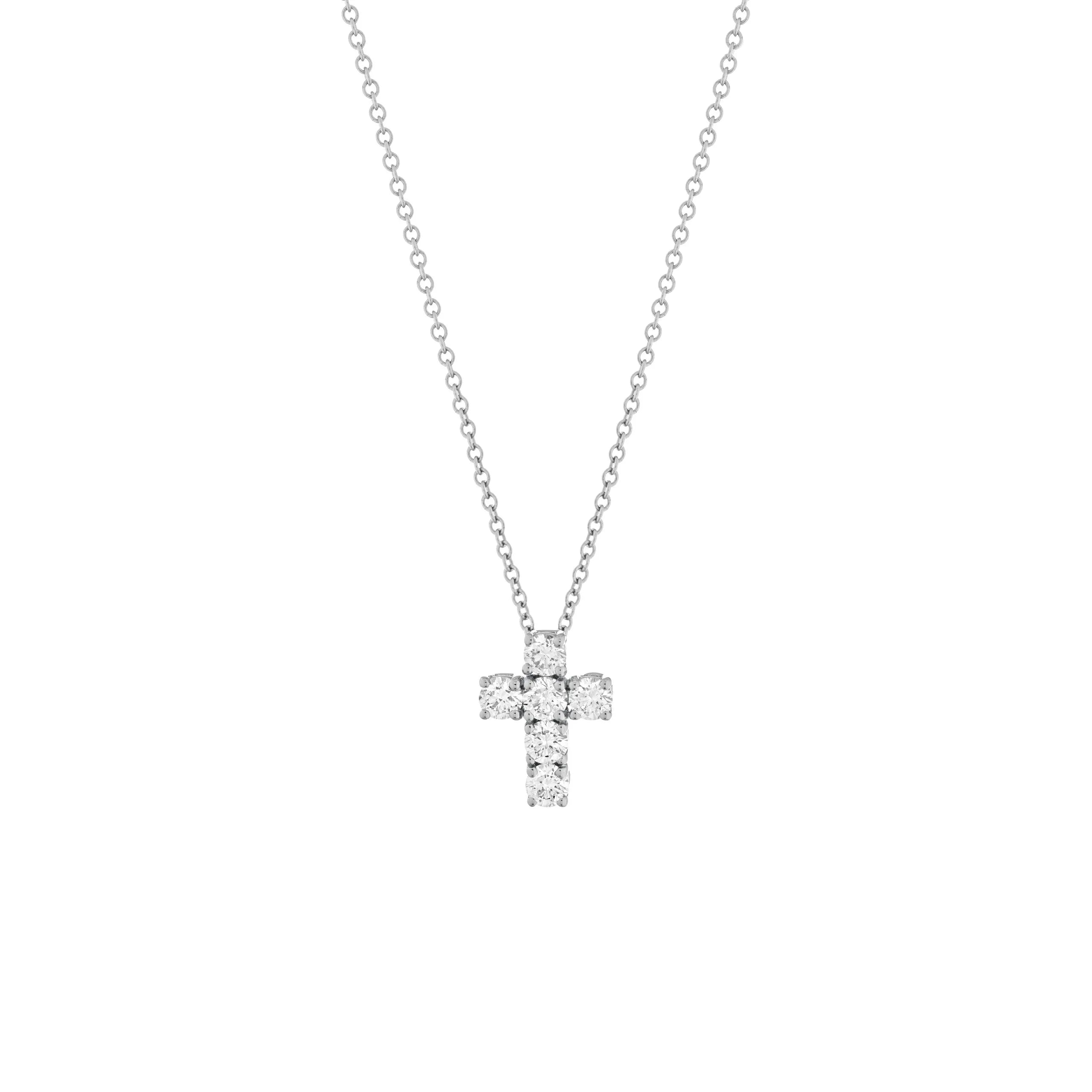 Collana BUONOCORE con Croce in Oro e Diamanti
