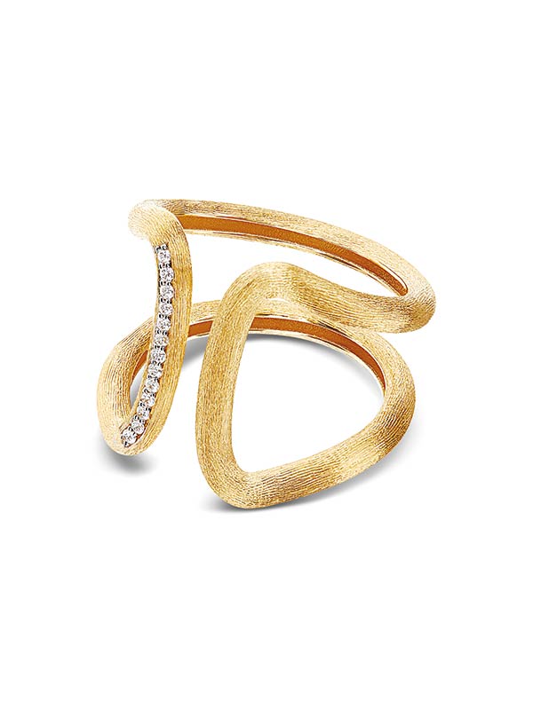 Anello Nanis "LIBERA" a Fascia in oro e diamanti