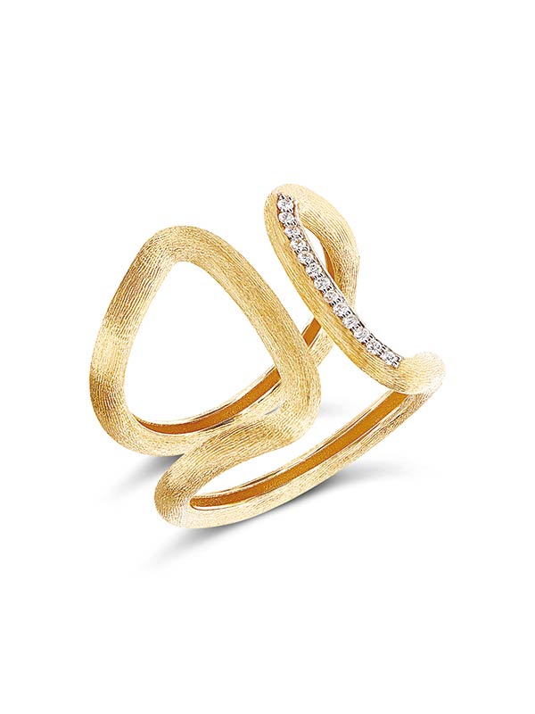 Anello Nanis "LIBERA" a Fascia in oro e diamanti