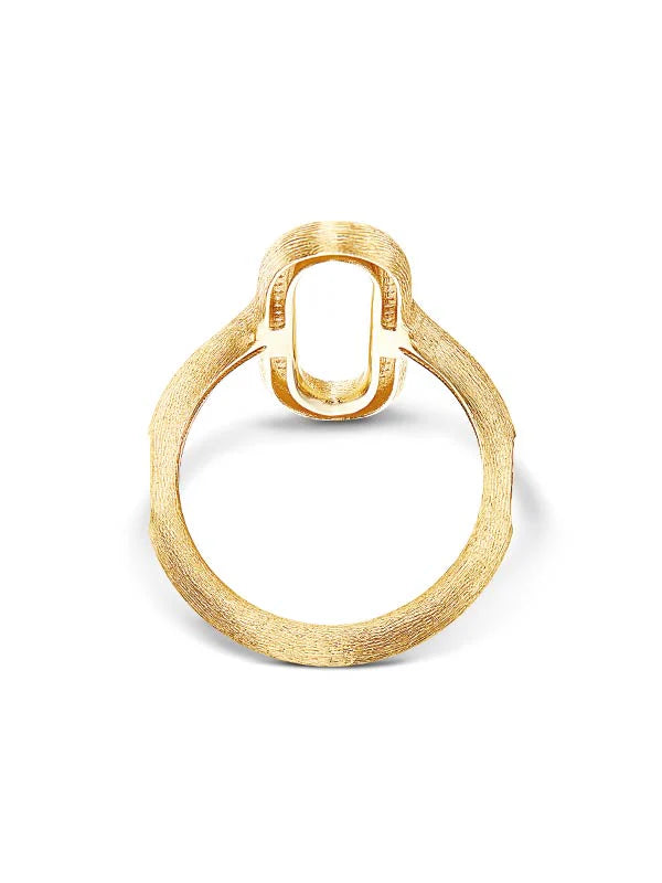 Anello Nanis "LIBERA" con elemento ovale in oro e diamanti