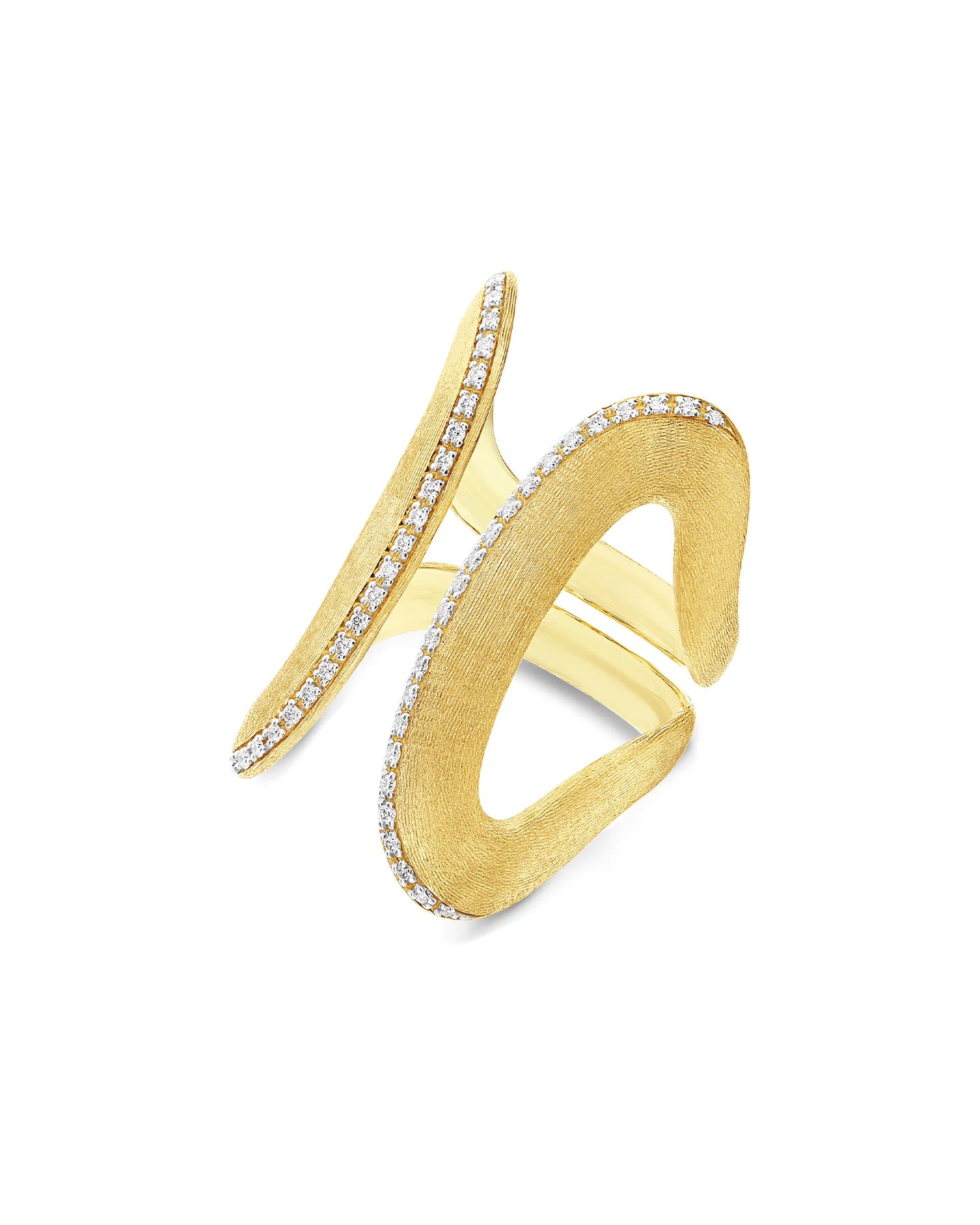 Anello Nanis Statement "LIBERA" in oro e diamanti
