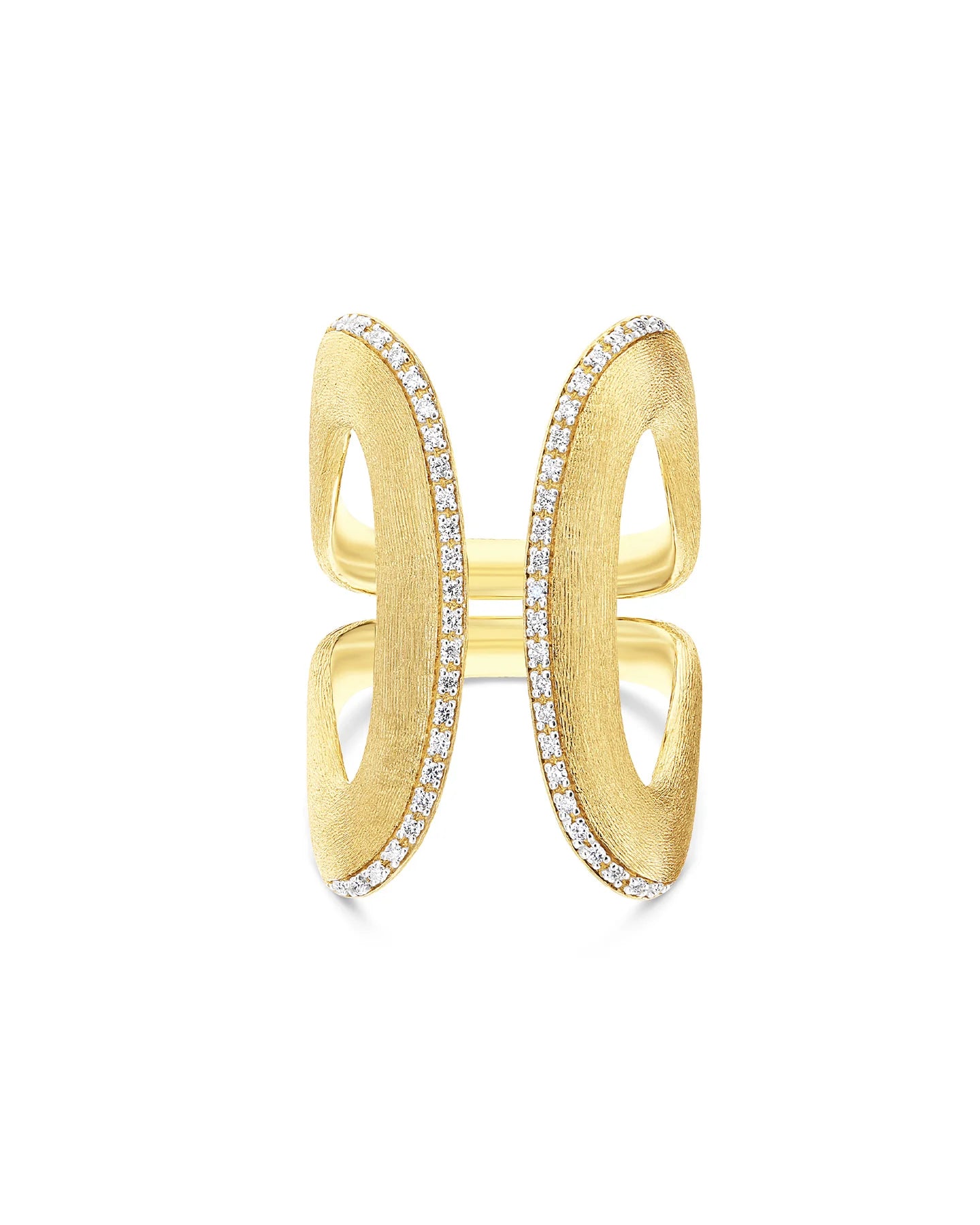Anello Nanis Statement "LIBERA" in oro e diamanti