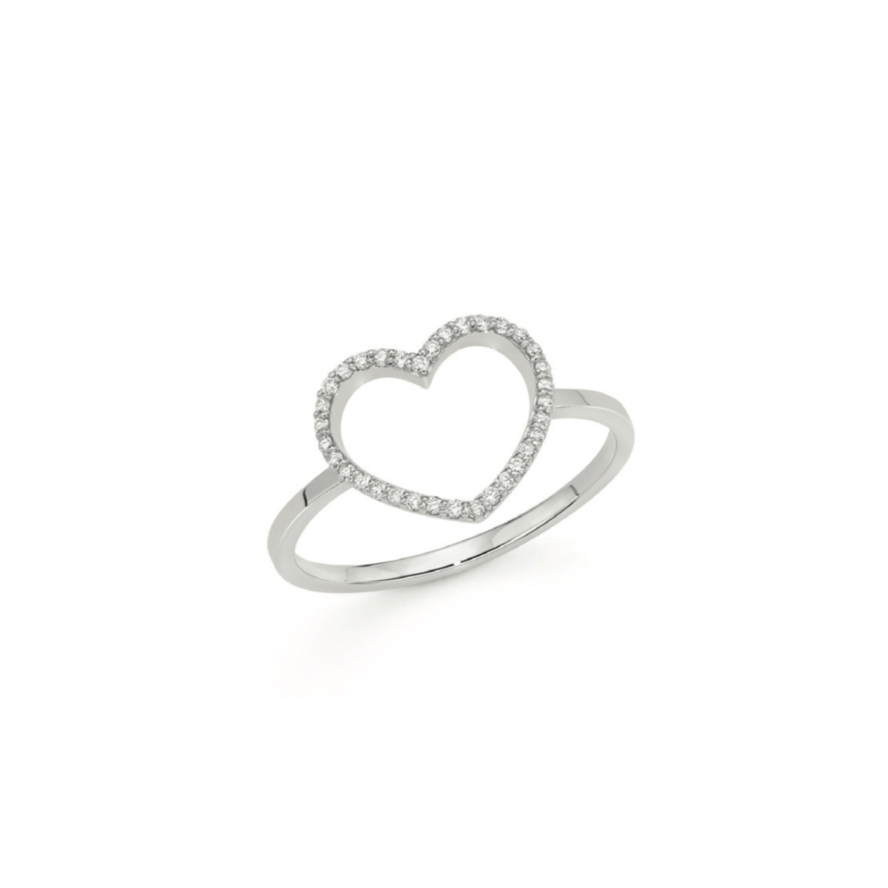 Anello Cuore in Oro e Diamanti