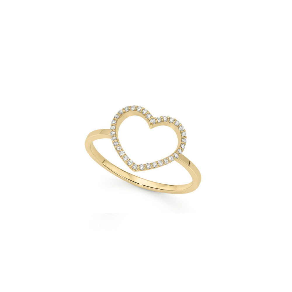 Anello Cuore in Oro e Diamanti