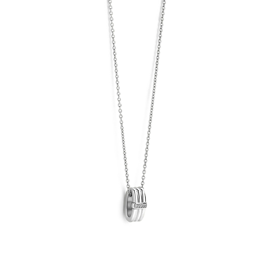 Collana con Pendente in Argento e Zirconi