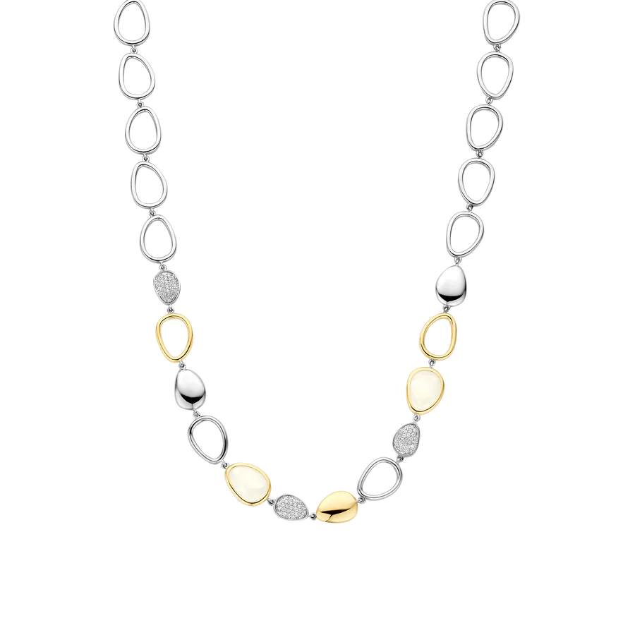 Collana Catena in Argento, Pietre e Zirconi