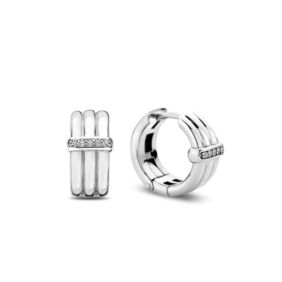 Orecchini Verette in Argento e Zirconi