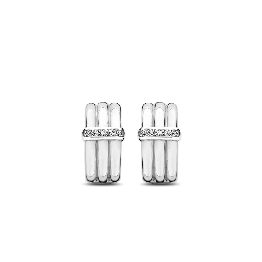 Orecchini Verette in Argento e Zirconi