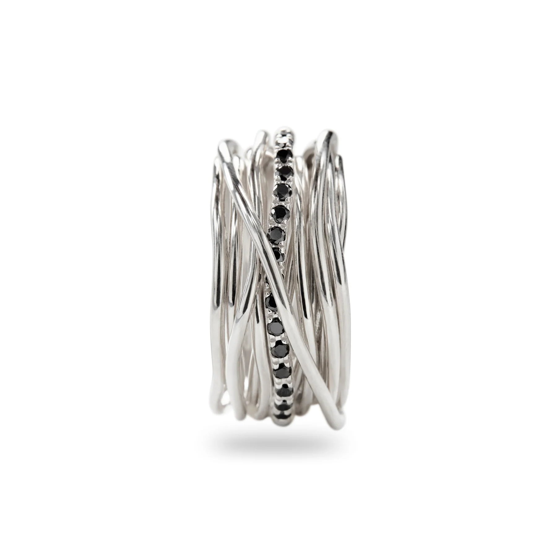 Filodellavita 13 Fili in Argento 925 e Diamanti Black