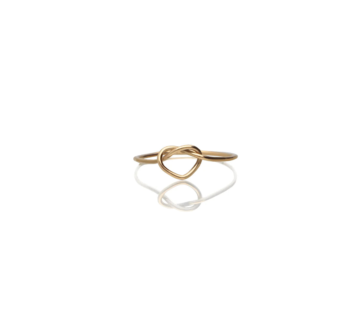 Anello Filodamore con Cuore annodato in Oro Giallo 9kt