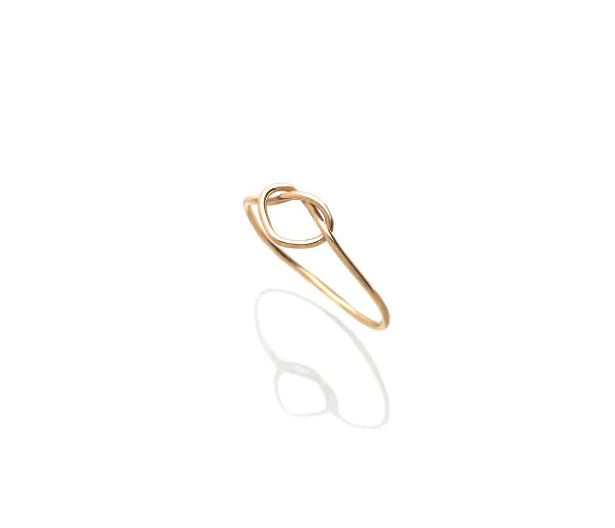 Anello Filodamore con Cuore annodato in Oro Giallo 9kt