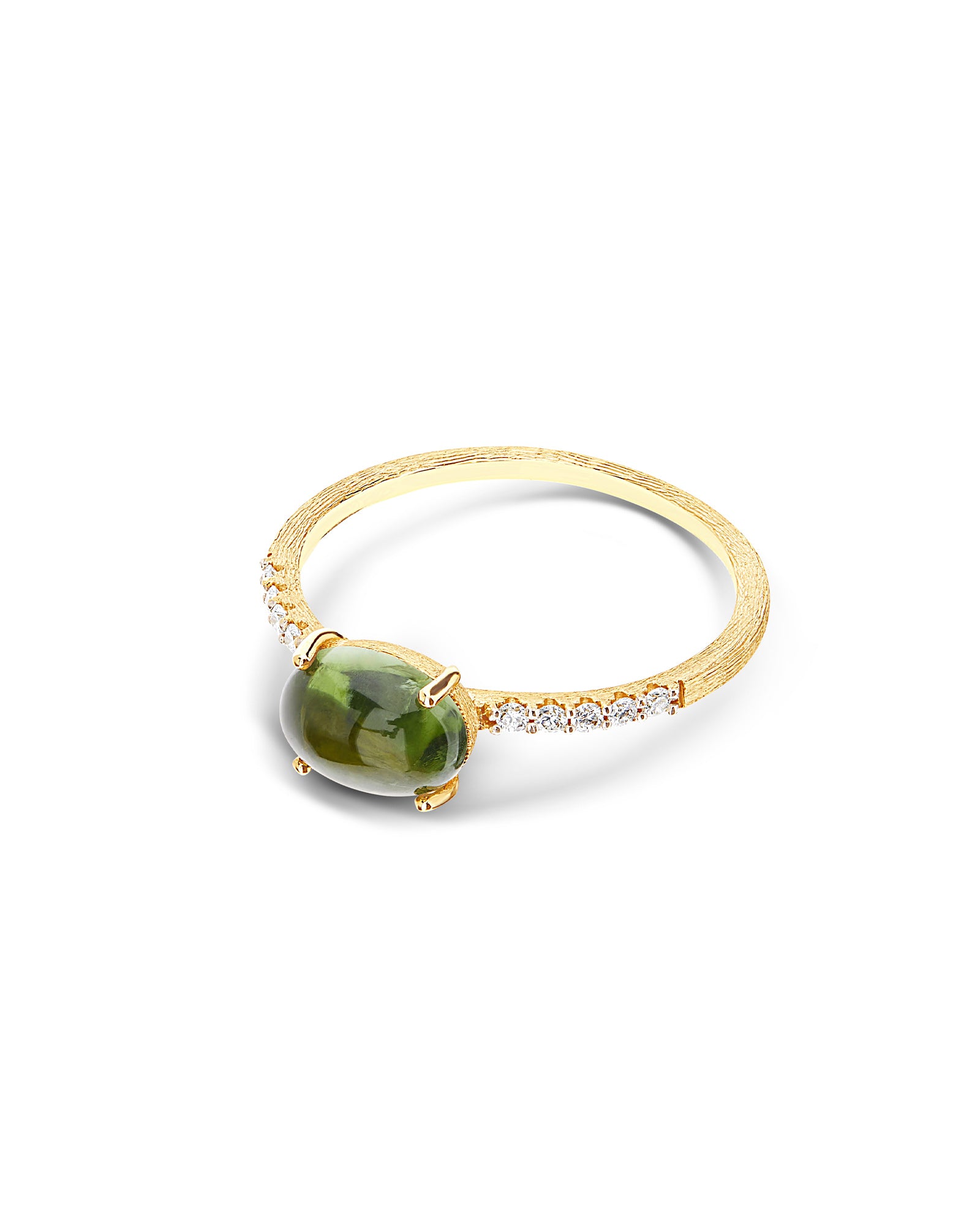 Anello Nanis "DANCING TOURMALINES" con Diamanti e Tormalina verde - Medio