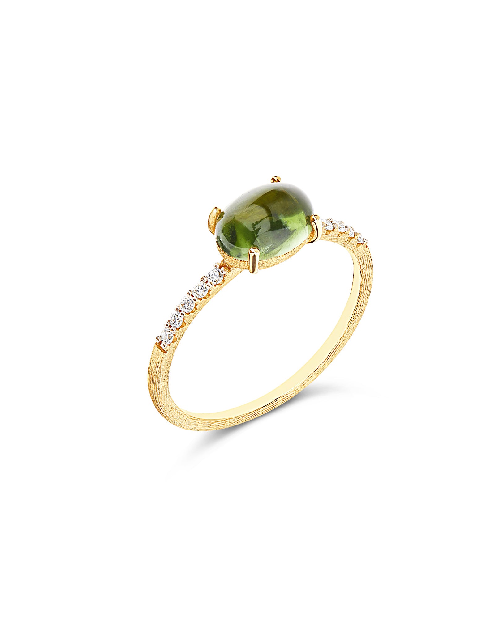 Anello Nanis "DANCING TOURMALINES" con Diamanti e Tormalina verde - Medio