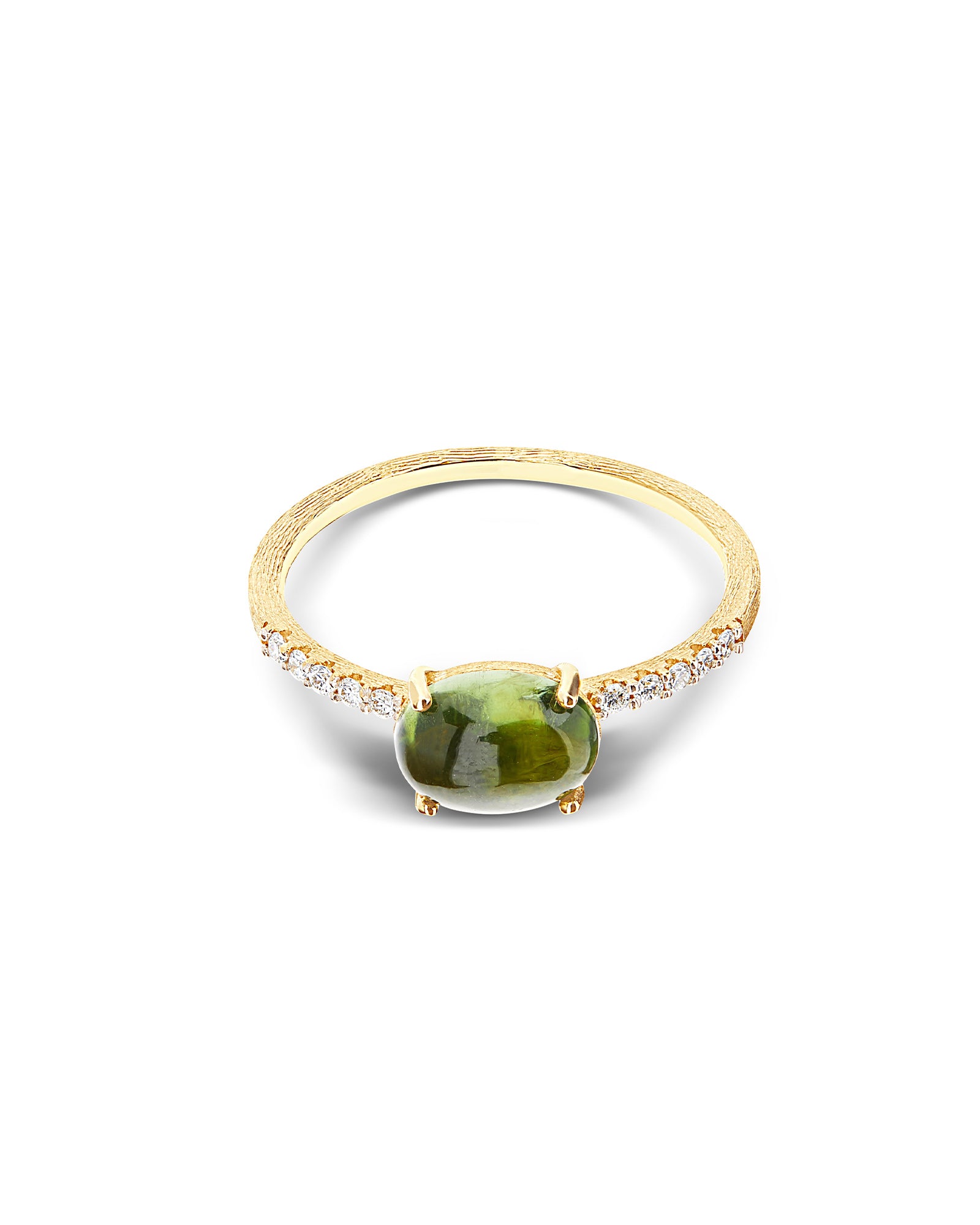 Anello Nanis "DANCING TOURMALINES" con Diamanti e Tormalina verde - Medio