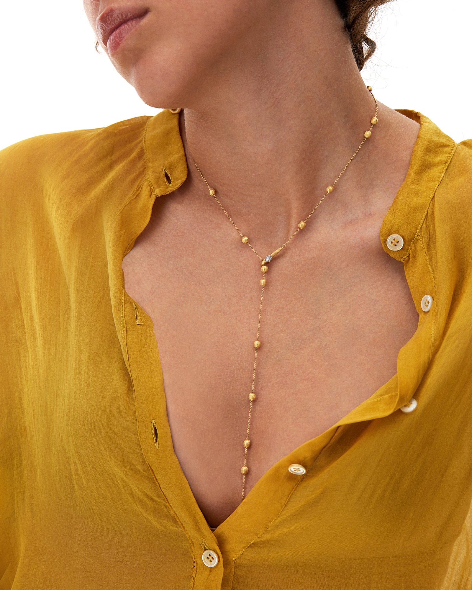 Collana a Y Nanis "SOFFIO" in oro e diamanti