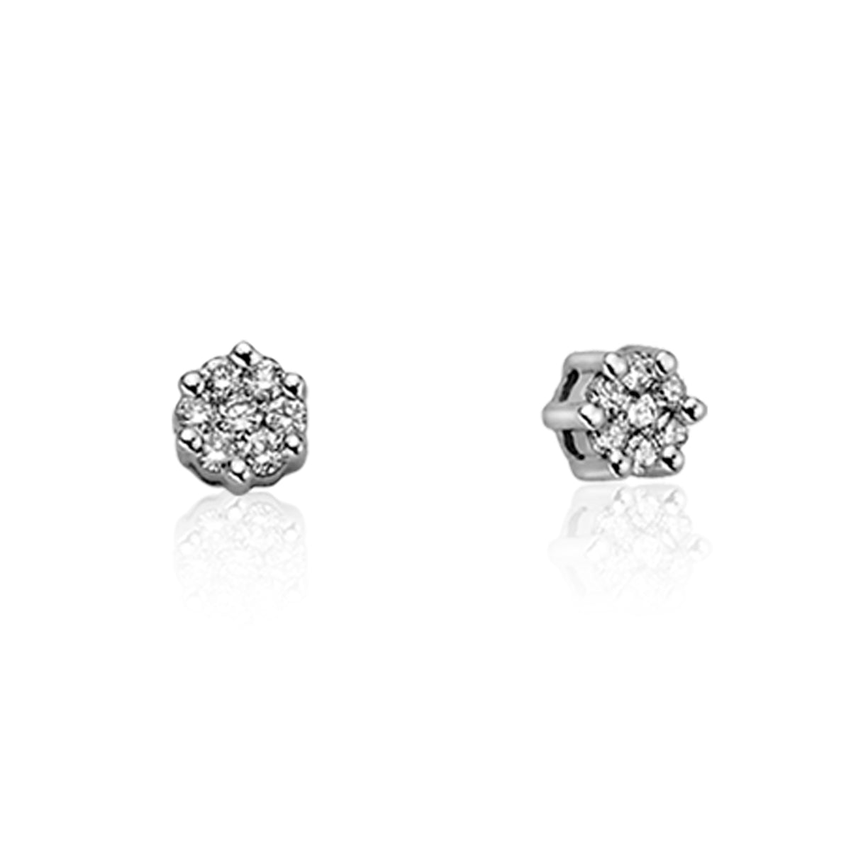 Orecchini Punto Luce 6 Griffe con Diamanti