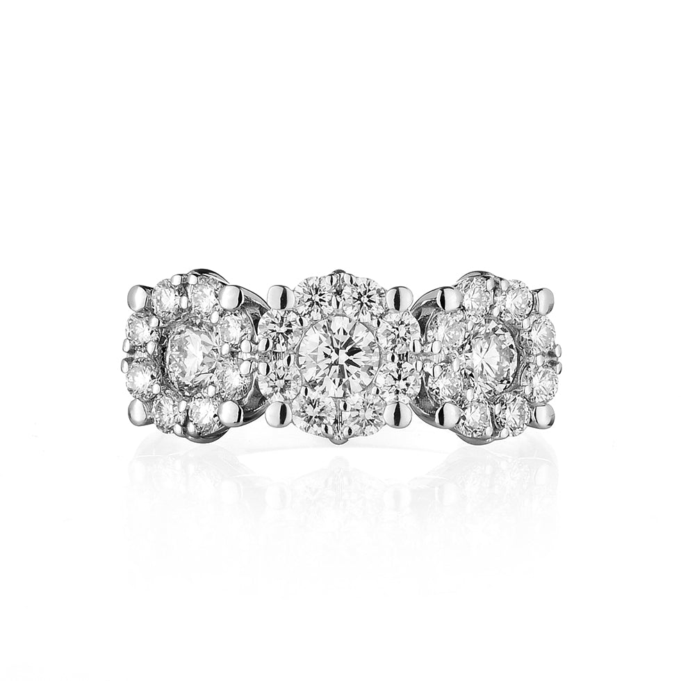 Anello Trilogy Moonlight - Oro bianco e Diamanti