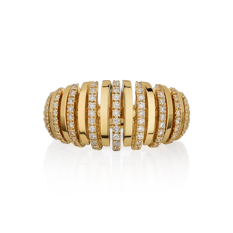 Anello Ipnosi - Oro Giallo e Diamanti