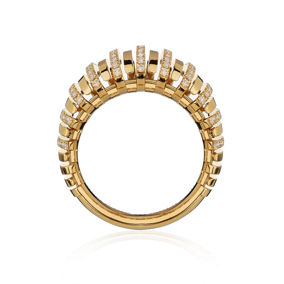 Anello Ipnosi - Oro Giallo e Diamanti