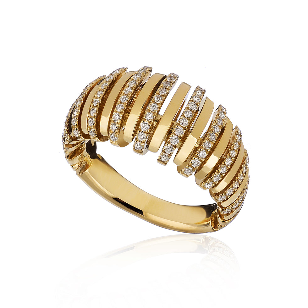 Anello Ipnosi - Oro Giallo e Diamanti