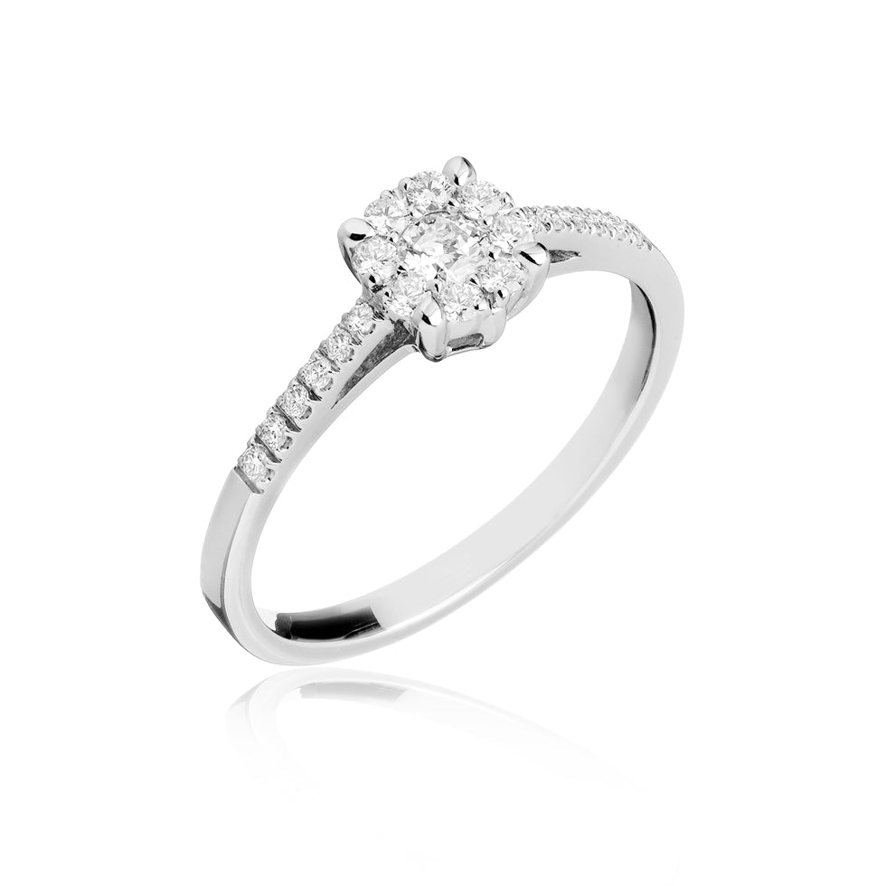 Anello Moonlight - Oro bianco e Diamanti