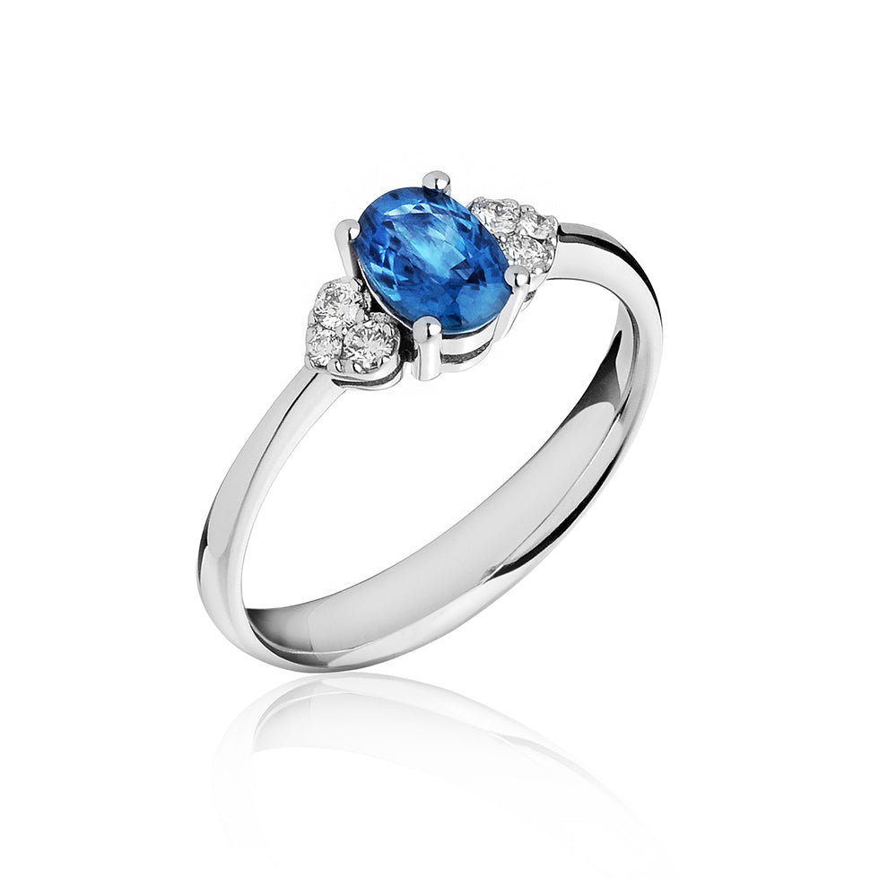 Anello Romance - Zaffiro e Diamanti