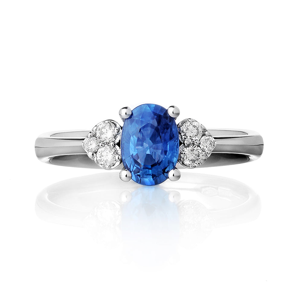 Anello Romance - Zaffiro e Diamanti