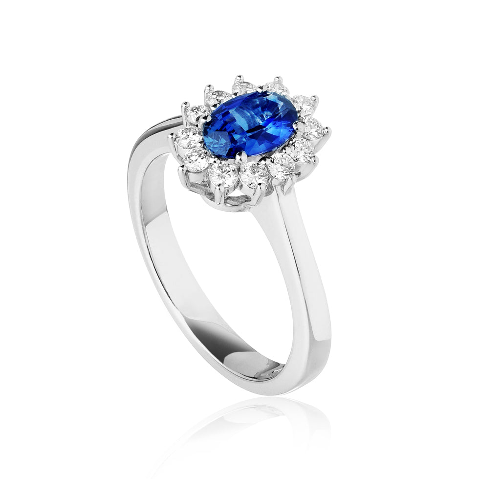 Anello Oceania - Zaffiro e Diamanti