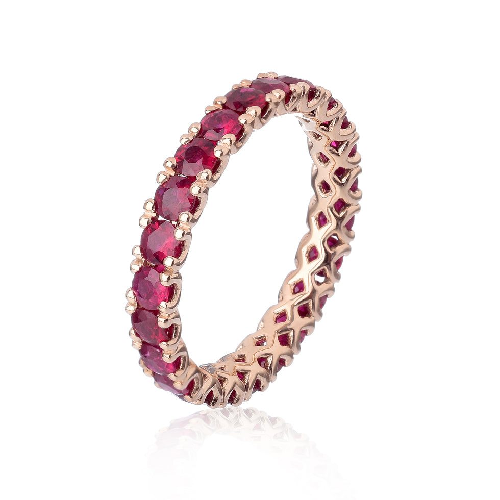 Anello Eternity IRIS - Rubini
