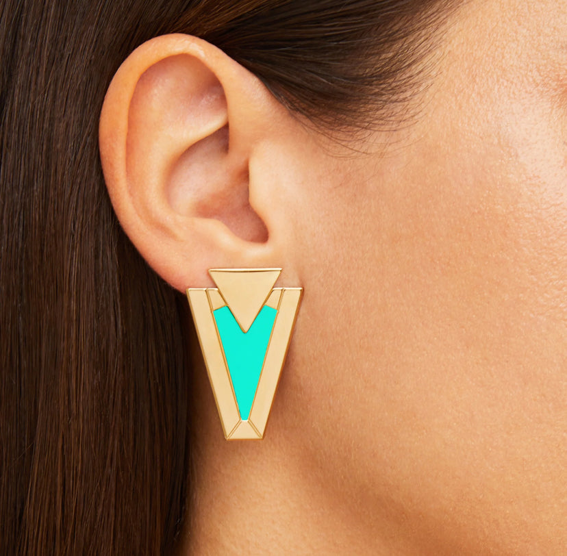 Orecchini Rhea Aqua Green