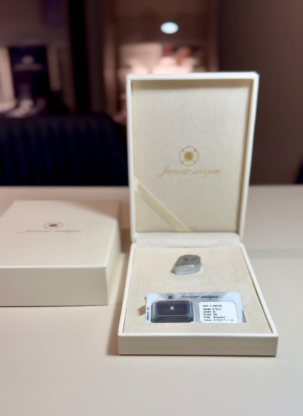 Diamante in Blister G/VS - Con certificato gemmologico