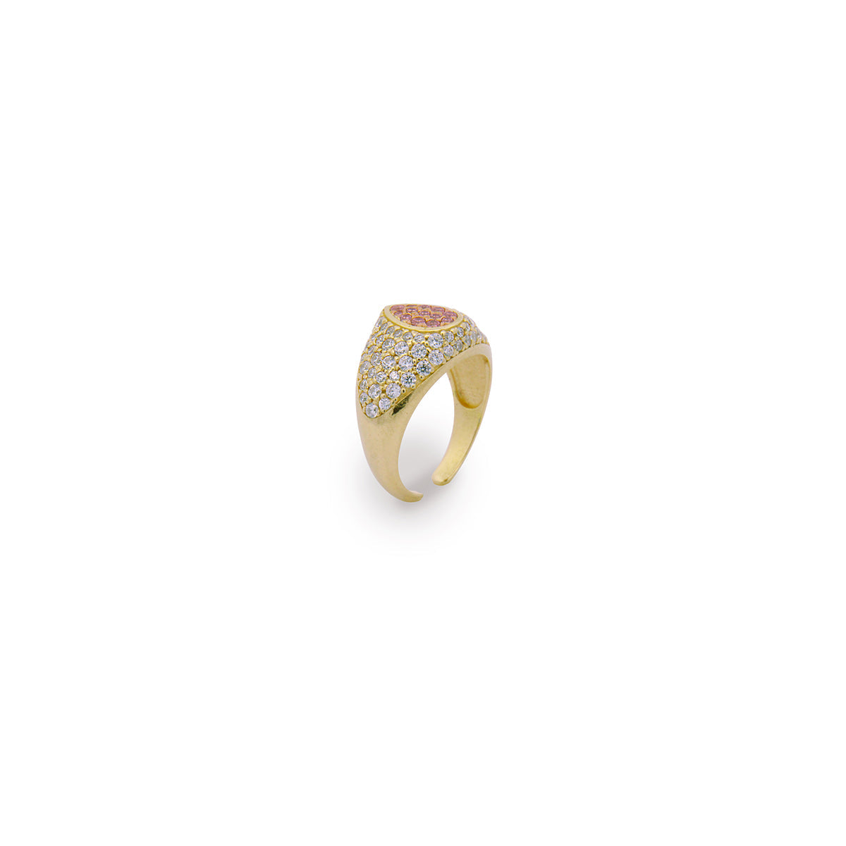 Anello Chevalier Drop Pavè