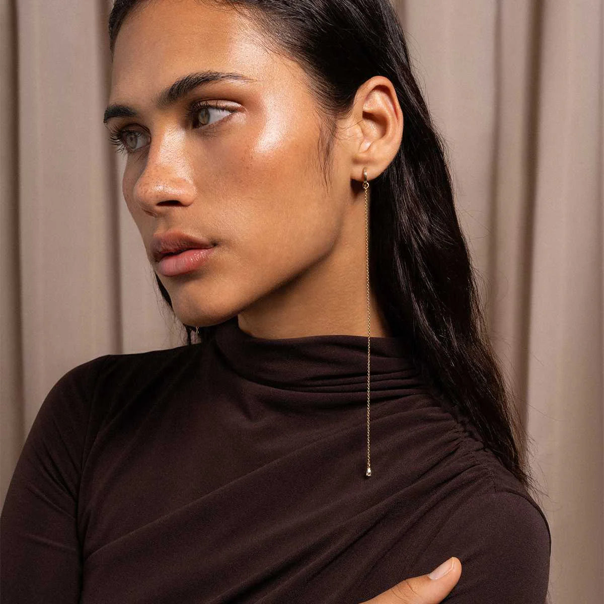 Mono-orecchino Rue Des Mille CLEO long line drop