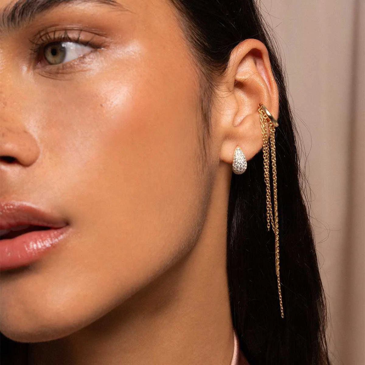 Earcuff Rue Des Mille CLEO floating frange