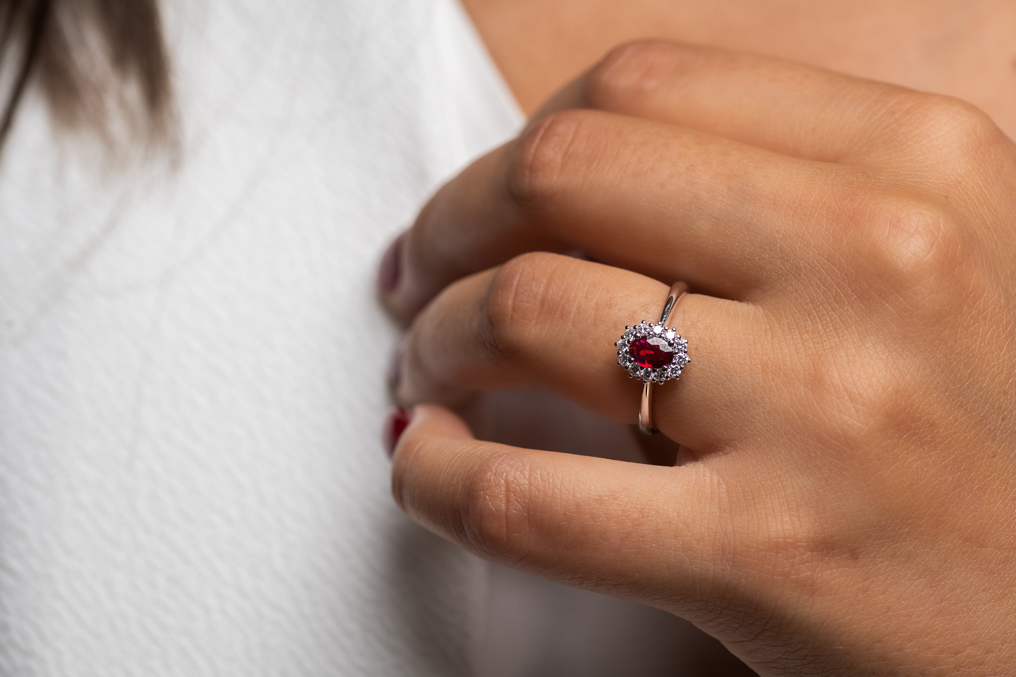 Anello India - Rubino e Diamanti