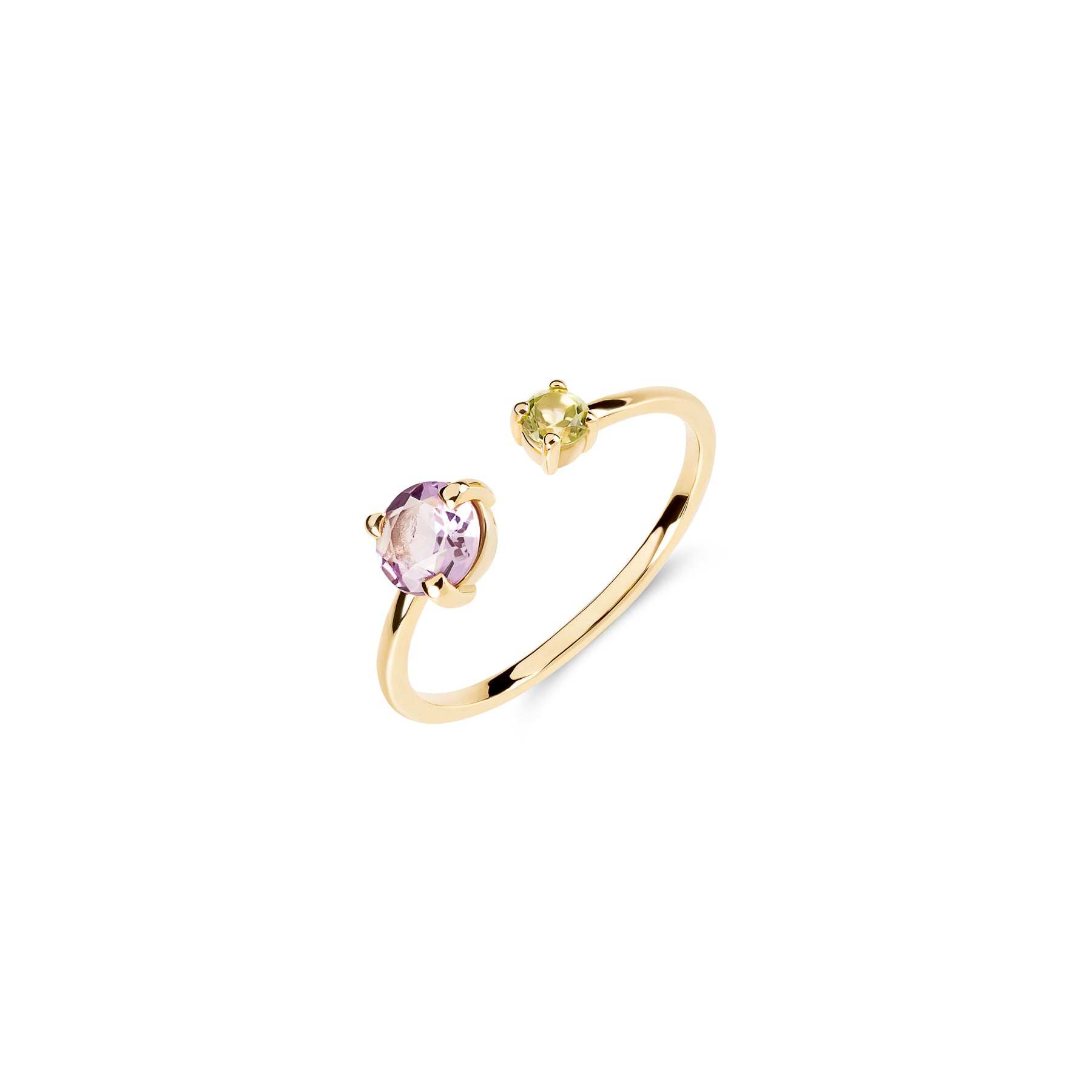Anello con Pietre in Oro Giallo - Timeless
