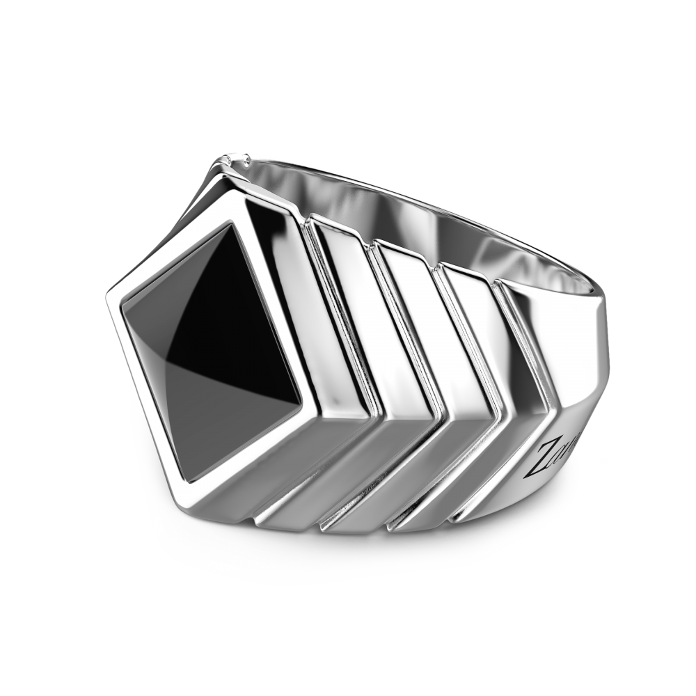 Anello Zancan in Argento e Pietra Onice