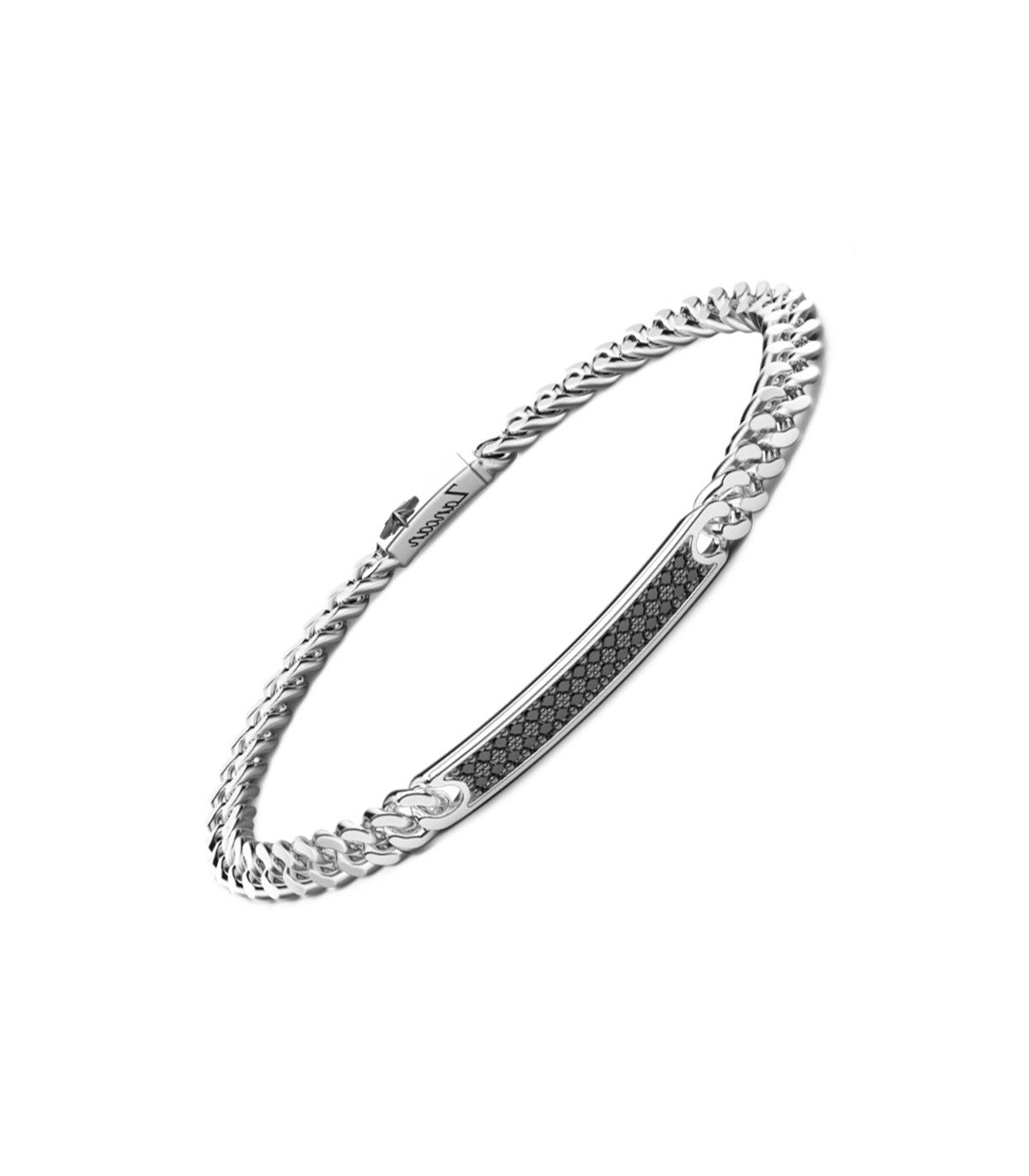 Bracciale Zancan Groumette con Pavè di pietre nere
