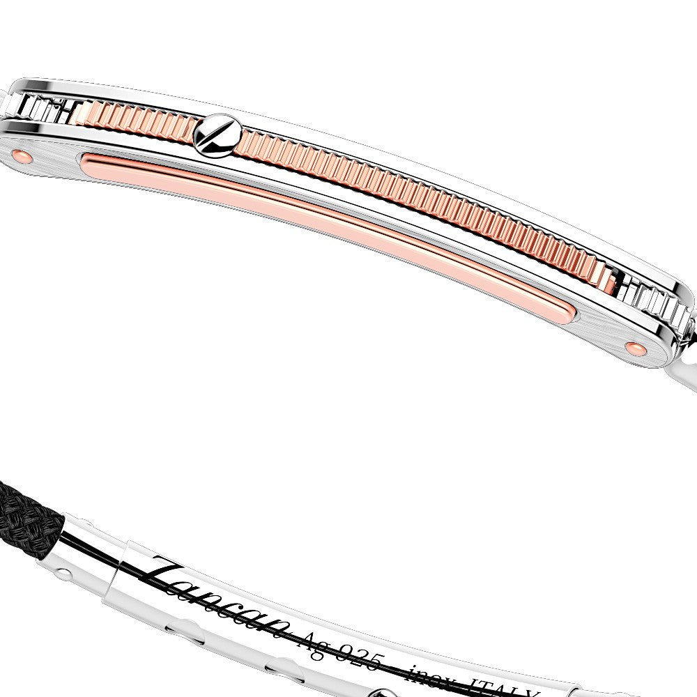 Bracciale Zancan in Argento con inserti in Oro 18kt e Kevlar