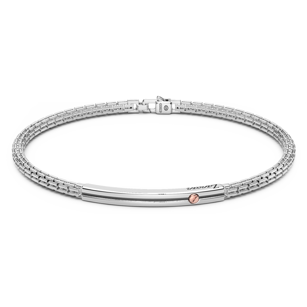 Bracciale in argento e vite in oro 18kt