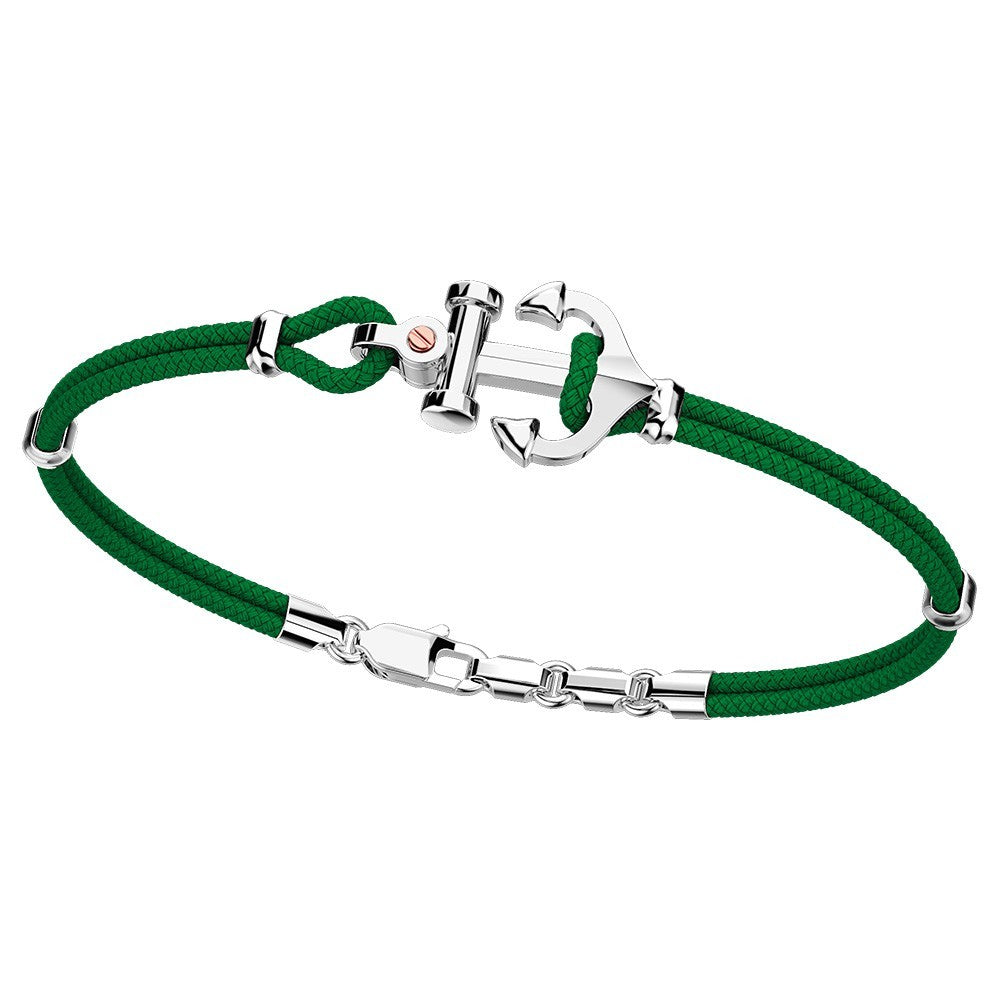 Bracciale Zancan in Kevlar con Ancora in Argento e Vite in Oro 18kt