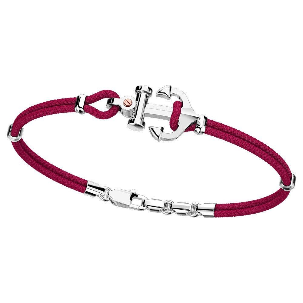 Bracciale Zancan in Kevlar con Ancora in Argento e Vite in Oro 18kt
