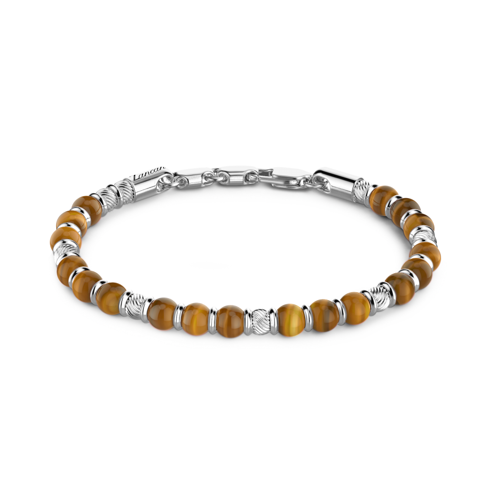 Bracciale Argento e Occhio di Tigre