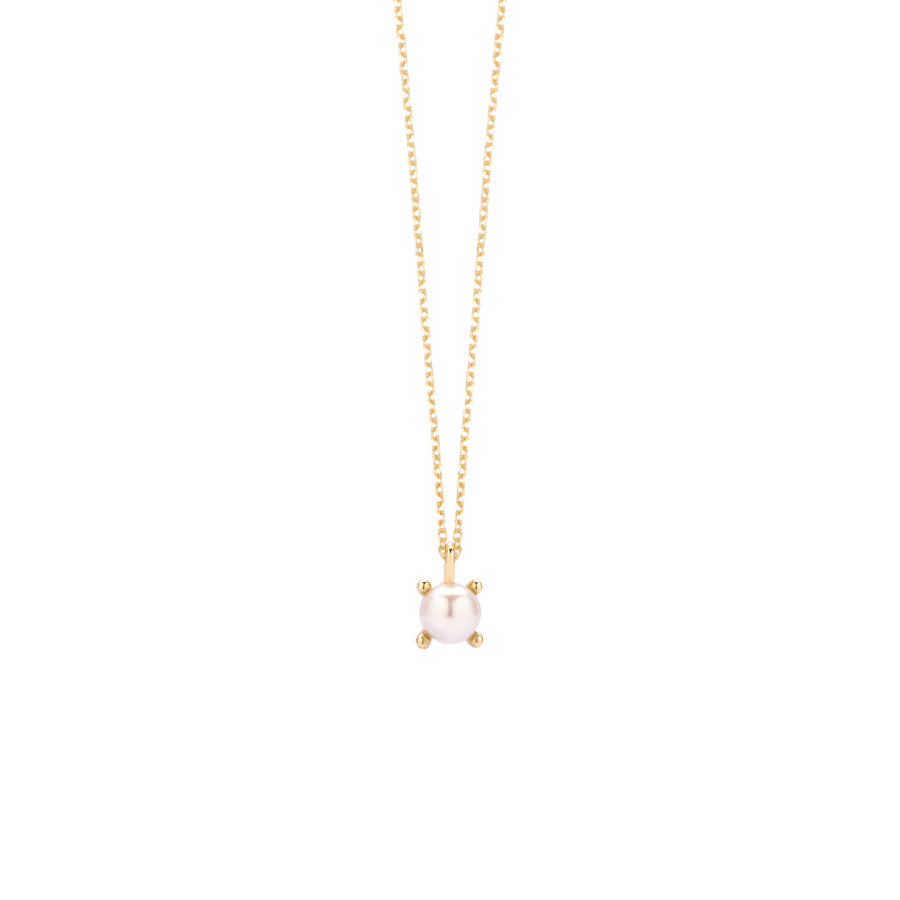 Collana con Perla Bianca/Rosa/Nera in Oro Giallo - Pearls